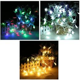 Strings 20 LED Lights String Moon Shape Solar Christmas Day Decoration Light Indoor Party Warm White