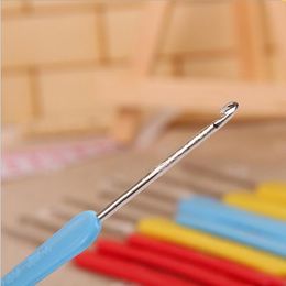 Double-Headed Crochet Hook Needles Sweater Wool Plastic Handle Metal Shoes Needle