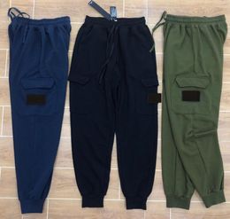 Pants 23SS Spring STONE Men Cotton Pants Basic Compass Badge Embroidered ISLAND Tooling Pocket Trousers Sport Wear Casual 091504