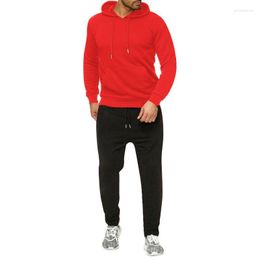 Men's Tracksuits Men's ZOGAA 2022 Sports Two-piece Thicken Hooded Men Casual Sweatshirt Jogging Pants Suit Sportswear Sets