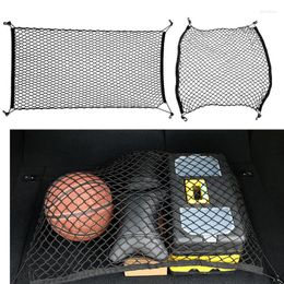 Car Organiser Universal Trunk Net Elastic And Strong Nylon Cargo Luggage Storage Manager With Hooks For Van SUV