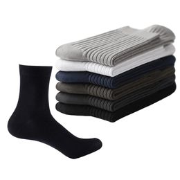 Men's Socks 8 PairsSet Men Crew Socks Cotton 8 Pure Colors Black White Brown Blue Grey Stretchy Cuff Soft Comfortable Casual Man Sock 220923