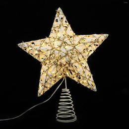 Christmas Decorations Tree Topper Star Holiday Treetop Decoration Xmas Glitterwire Glittered Metal Hallow Ornament Ornaments Favors Gift