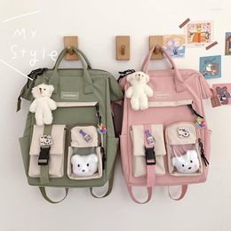 Storage Bags 2022 Preppy Purple Schoolbags Kawaii Backpack For Girl Waterproof Candy Colours Backpacks Teenage Cute Fancy High School