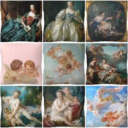 Pillow Royalty Romantic Roman Cases Francois Boucher Cover Novelty Zippered Decorative Pillowcase For Car 45x45cm