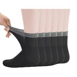 Men's Socks Men's Bamboo Diabetic Ankle Socks with Seamless Toe and NonBinding Top 6 Pairs L Size1013 220923