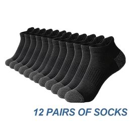 Men's Socks 612 Pairs Cotton Man and Women Socks Sports Solid Colour Male's Short Sock For Cycling Breathable Mesh Ankle Summer Casual Socks 220923