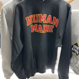 Mens Hoodies Sweatshirts HUMAN MADE Hooded Pullover Chest Letter Men Women 1 1 Human Made Fleece Sweatshirt 220923