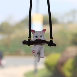 Interior Decorations Car Decoration Kitten Pendant Anime Model Rearview Mirror Goods Accessories