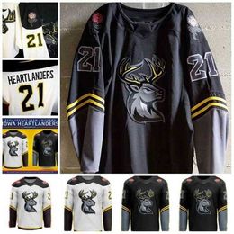 Gla 2021 Iowa Heartlanders ECHL Ice Hockey Jersey Custom Any Number And Name Womens Youth Alll Stitched embroidery