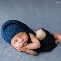 HATS 2PCS Wrap Hats Conjuntos de Bornn Pograph Props meninos meninas Swaddle Blanket Infant Baby Picture Shoot Acessórios