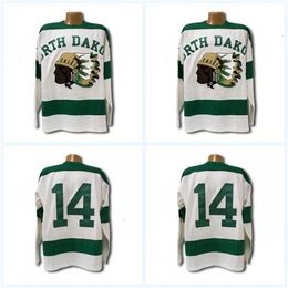 Gla Mit 1954 North Dakota Sioux Jersey Men's 100% Stitched Fighting Sioux DAKOTA Hockey Jerseys Any Name and Any Number Mix Order