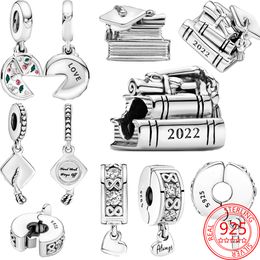 New Popular 925 Sterling Silver Graduation Commemorative Charm for Pandora Bracelet Jewellery Graduation Gift Ladies Jewellery Accessories