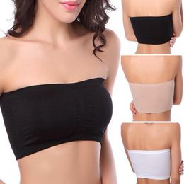 Bustiers & Corsets One Word Double Layer Bra Wrapped Underwear Without Straps And No Steel Ring Tube Top