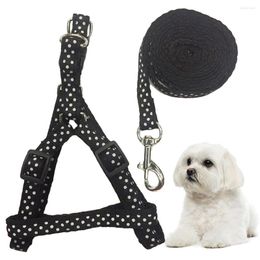 Dog Collars Pet Harness Leash Set For Cat Adjustable Vest Walking Lead Puppy Polyester Small Medium Outdoor