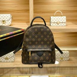 Hight Genuine Leather Womens Backpack Mini leather book backpacks women printing leather backpack Palm Springs handbag bags MN4578