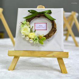 Decorative Flowers Home Decoration Dried Flower Bunch Of Rose Garland Wall Hanging Decor Small Drawing Board Valentine's Day Gift For Girl