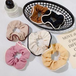 Elegant Simple Solid Linen Wide Hair Bands For Women Girls Ponytail Holder Fashion Hair Accessories