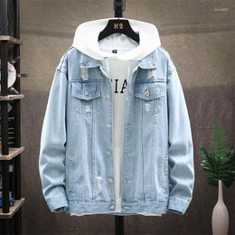 Men's Jackets Men Light Blue Denim Slim Casual Jean Coats Hip Hop Spring Chaquetas Windbreaker Outdoor Hiking Clothes