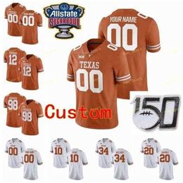 Sj NCAA College Jerseys Texas Longhorns 49 Ta'Quon Graham 6 Devin Duvernay 6 Juwan Mitchell 6 Quandre Diggs Custom Football Stitched