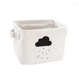 Storage Boxes 2022 Cotton Linen Basket Sundries Organiser Cartoon Cosmetic Toy Bag Box Cloth Small Organise
