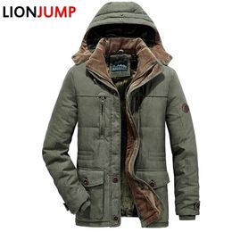 Jaquetas masculinas Lazer Veludo Casaco Quente espesso Cap￩u de l￣ de capuz de capuz casacos de casacos de capa Windbreakers Parka 220924