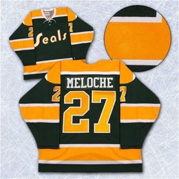 Gla Mit California Golden Seals Jersey Blank 27 Gilles Meloche 22 Joey Johnston 7 Reggie Leach 8 Walt Mckechnie Jerseys Any Name and Any Number