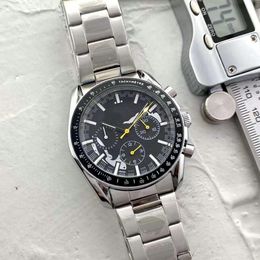 Luxury 43mm Case Men Watches Stainless Steel Quartz Movement Chronograph Watch All Dial Work Stopwatch Luminous Waterproof Clock Design Wristwatch Montre De Luxe