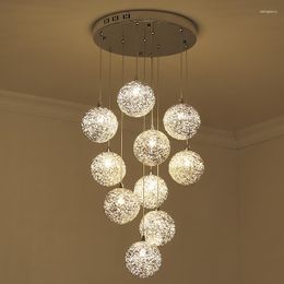 Pendant Lamps Modern Led Aluminium Chandelier Lighting Bedroom Living Room Staircase Lights Kitchen Fixtures Hanging Lamp