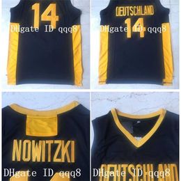 Gla Top Quality 1 Dirk Nowitzk Jerseys Deutschland Germany College Basketball 100% Stiched Size S-XXXL