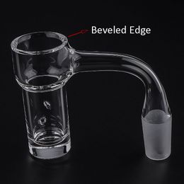 DHL Full Weld Highbrid Auto Spinner Smoking Quartz Banger 2.5mm Wall Bevelled Edge Spinning Seamless Quartz Nails For Glass Water Bongs Dab Oil Rigs Pipes