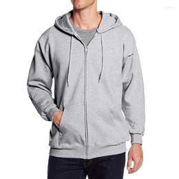 Men's Hoodies Men's & Sweatshirts Men Jacket 2022 Sweatshirt Hooded Long Sleeve Drawstring Zipper Closure Solid Colour Casual Male