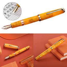 Fountain Pens Hongdian N1S fountain pen piston acrylic resin pen calligraphy exquisite student business office gift retro pens 05mm EF nib 220923