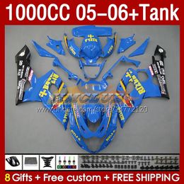 Fairings & Tank OEM For SUZUKI GSX-R1000 GSXR 1000 CC K5 GSXR1000 2005 2006 Body 157No.82 GSXR-1000 GSX R1000 2005-2006 1000CC 05 06 Injection Mold Fairing blue factory