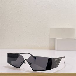 New fashion design sunglasses 58Z metal half frame Irregular rimless lens trendy shape simple and popular style outdoor uv400 protection glasses