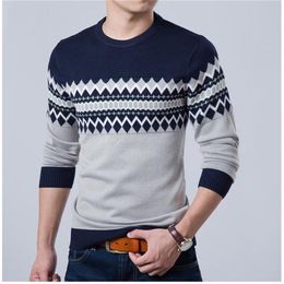 Mens Sweaters Autumn Fashion Brand Casual Sweater ONeck Slim Fit Knitting Striped Pullovers Pullover XXL 220923