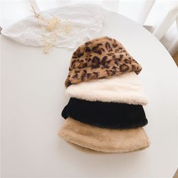 M506 Autumn Winter Baby Kids Faux Fur Hat Soft Warm Caps Children Beanies Earmuff Boys Girls Bucket Hats