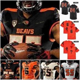 Sj NCAA College Jerseys Oregon State Beavers 6 Jake Luton 8 Trevon Bradford 12 Jack Colletto 17 Isaiah Hodgins Custom Football Stitched