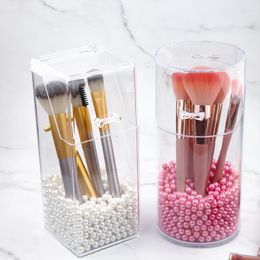 Storage Boxes Acrylic Cosmetic Brush Make-up Box Makeup Holder Pen Rack Nail Polish Organiser Make Up Tools