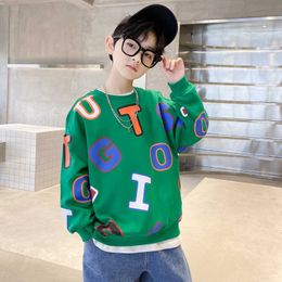 Pullover Spring Autumn Boys Sweatshirt Cotton Casual Teenager Coat Jacket Children Long Sleeve T Shirt For 4 6 7 8 10 12 Y 220924