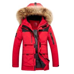 Mens Down Parkas Brand Winter Casual Warm Long Fashion Fur Collar Hooded Jacket Coat Windproof Thick Outdoor 220923