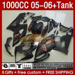 Injection Mold Fairings For SUZUKI GSXR 1000 CC 1000CC K5 05-06 Bodywork 157No.95 GSXR-1000 GSX R1000 GSXR1000 05 06 GSX-R1000 2005 2006 OEM Fairing & Tank matte black