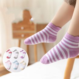 6pairs/lot Baby Socks Girls Boys Soft Socks For Newborn Toddler Stripe Printed Spring Summer Infant Sock Warm 0-6 Months 20220926 E3