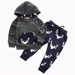 Clothing Sets Citgeett Spring Baby Boy Girl Infant Clothes Autumn Winter Hooded TopsPants 2PCS Set Outfits Deer Christmas 220922