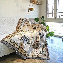 Clanta de algodão nórdico Cobertores de estilo étnico Cobertores de sofá grossa Toalha de toalha Home Sala de estar de cama Cama de colcha de colcha 330q