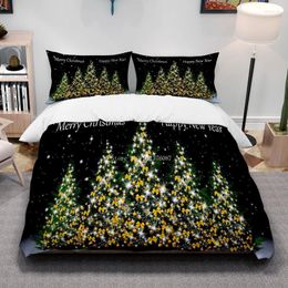 Bedding Sets Christmas Tree Glowing Duvet Cover Pillowcase Bedclothes EU Double King Size Or Adult Kids Crib Gifts