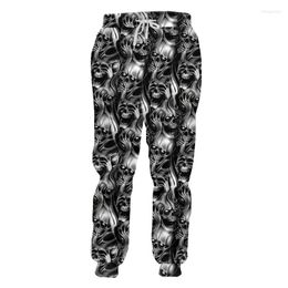 Men's Pants Black And White Skull Undertale 3D Print Men Women Autumn Casual Fashion Trousers Harajuku Drop Sport