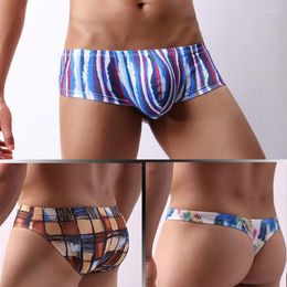 Underpants Low Rise Men Underwear Sets Male Briefs Panties Sexy U Convex Penis Pocket Man T-Back Boxershorts Fashion Print Mens Jockstrap