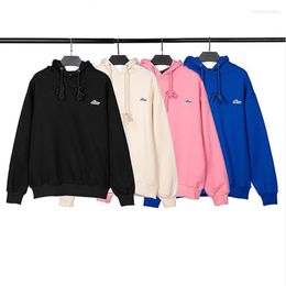 Men's Hoodies 2022FW WE11DONE Men Women High Quality Embroidery Label Logo Sweatshirts Solid Color Simplicity Plush Pullovers