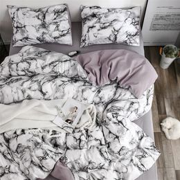 Bedding sets Quilted Sanding Duvet Cover Set Marble Duvet Cover Pillowcase Bedding Set for Single Double Bed Bed Linen 220924